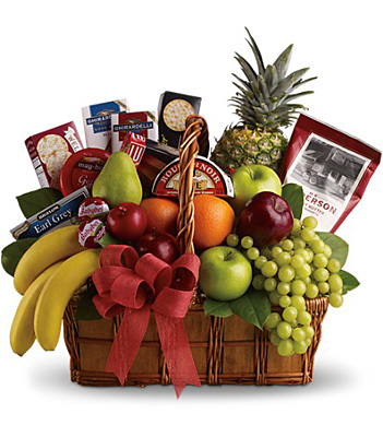 Peters Fruit and Gourmet Basket from Peters Flowers in New York City